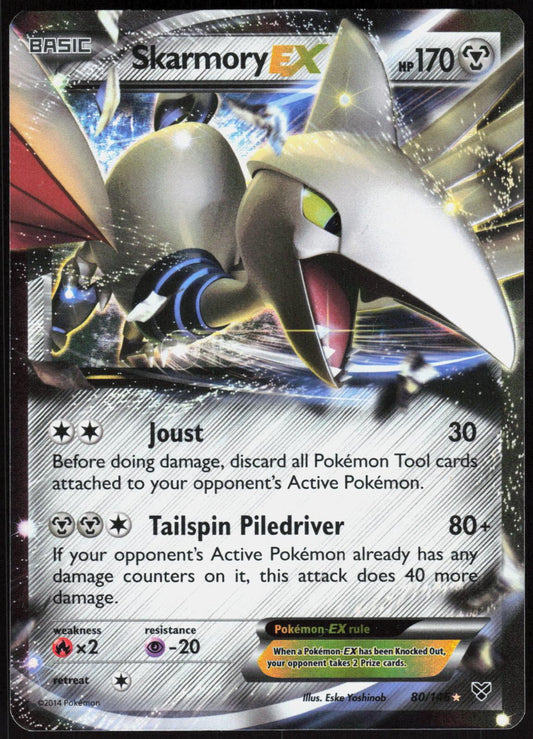 SKARMORY EX 80/146 XY BASE SET POKEMON EX RARE HOLO LP