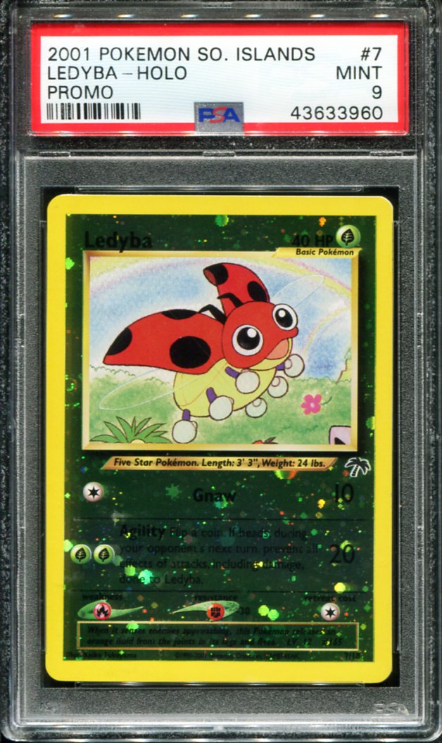 LEDYBA HOLO 7/18 PSA 9 SOUTHERN ISLANDS PROMO POKEMON