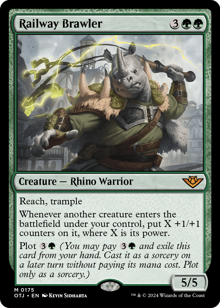 MAGIC: THE GATHERING  - Railway Brawler (OTJ-175) - Outlaws of Thunder Junction Foil