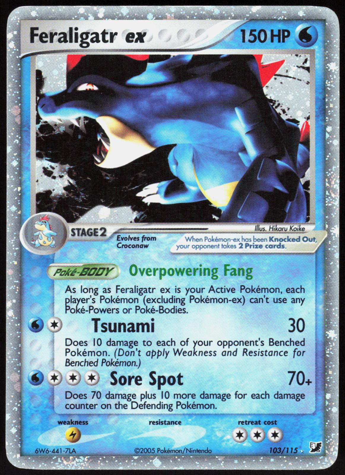 FERALIGATR EX 103/115 UNSEEN FORCES POKEMON EX RARE HOLO LP