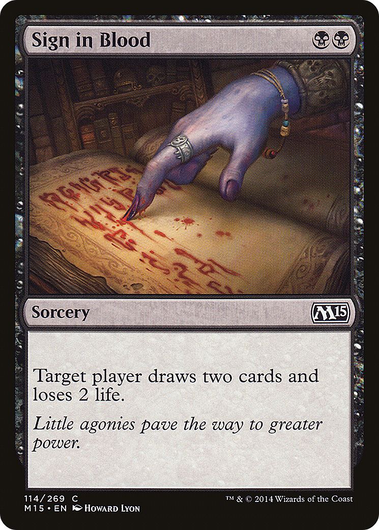 MAGIC: THE GATHERING  - Sign in Blood (M15-114) - Magic 2015 Foil