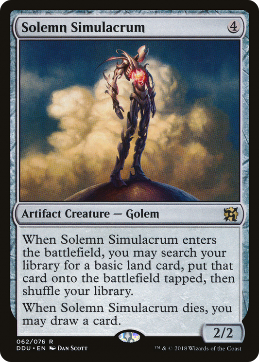 MAGIC: THE GATHERING  - Solemn Simulacrum (DDU-062) - Duel Decks: Elves vs. Inventors