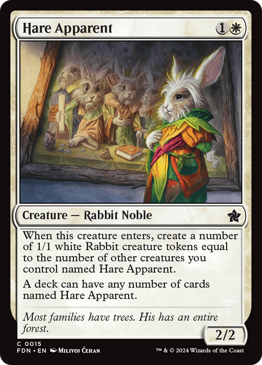 MAGIC: THE GATHERING  - Hare Apparent (FDN-015) - Foundations