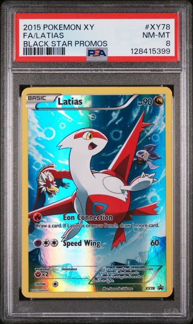 POKEMON TCG - LATIAS XY78 POKEMON PSA 8 BLACK STAR PROMO