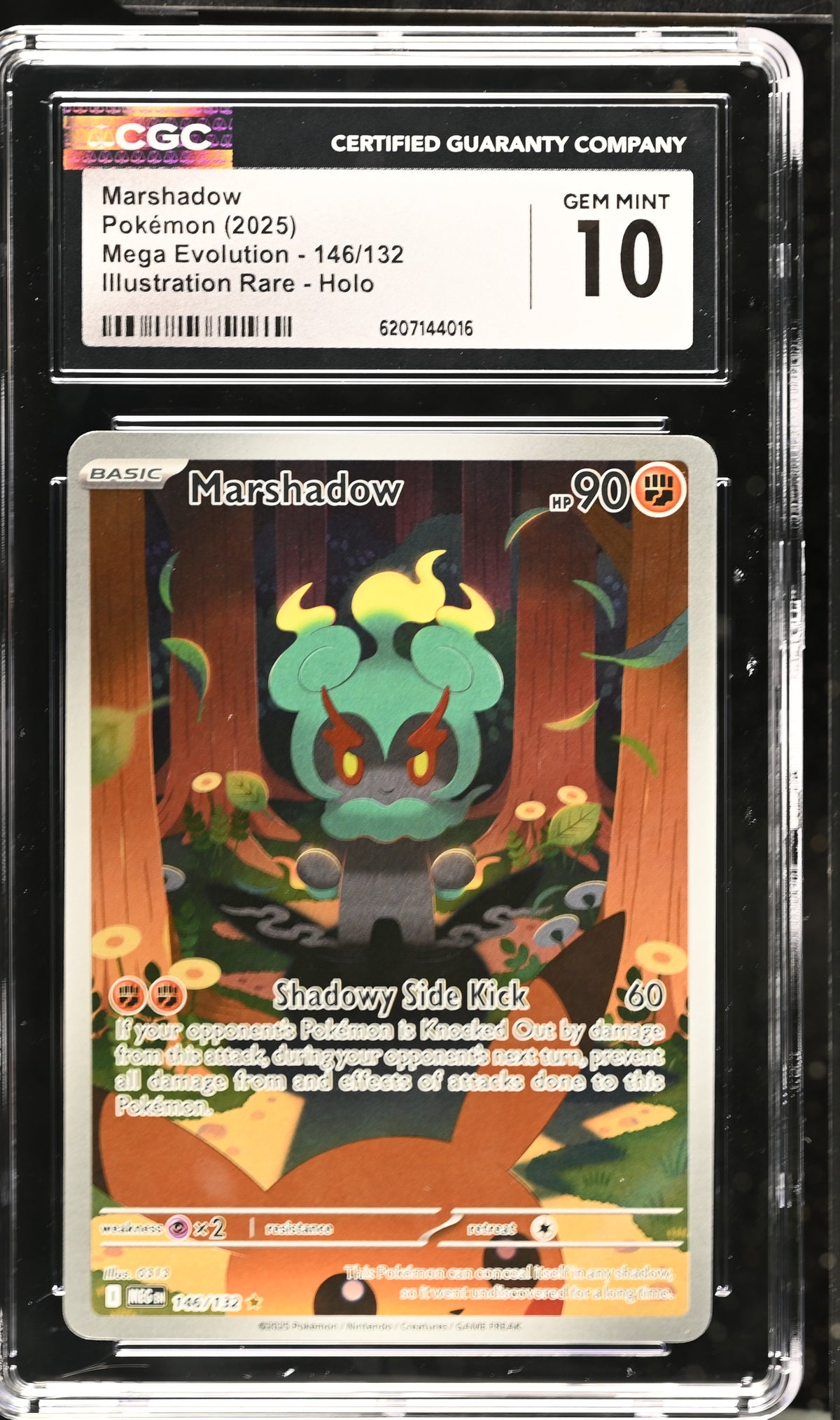 MARSHADOW 146/132 CGC 10 ILLUSTRATION RARE HOLO MEGA EVOLUTION POKEMON