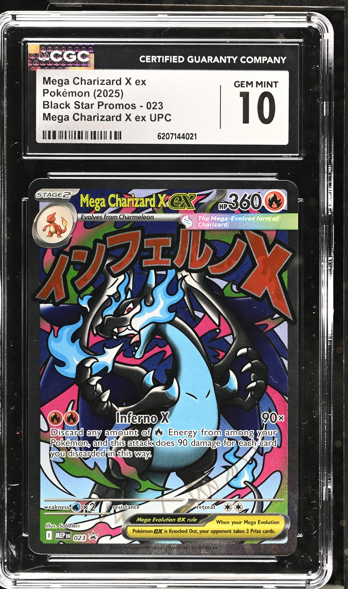 MEGA CHARIZARD X EX 023 CGC 10 UPC BLACK STAR PROMOS POKEMON