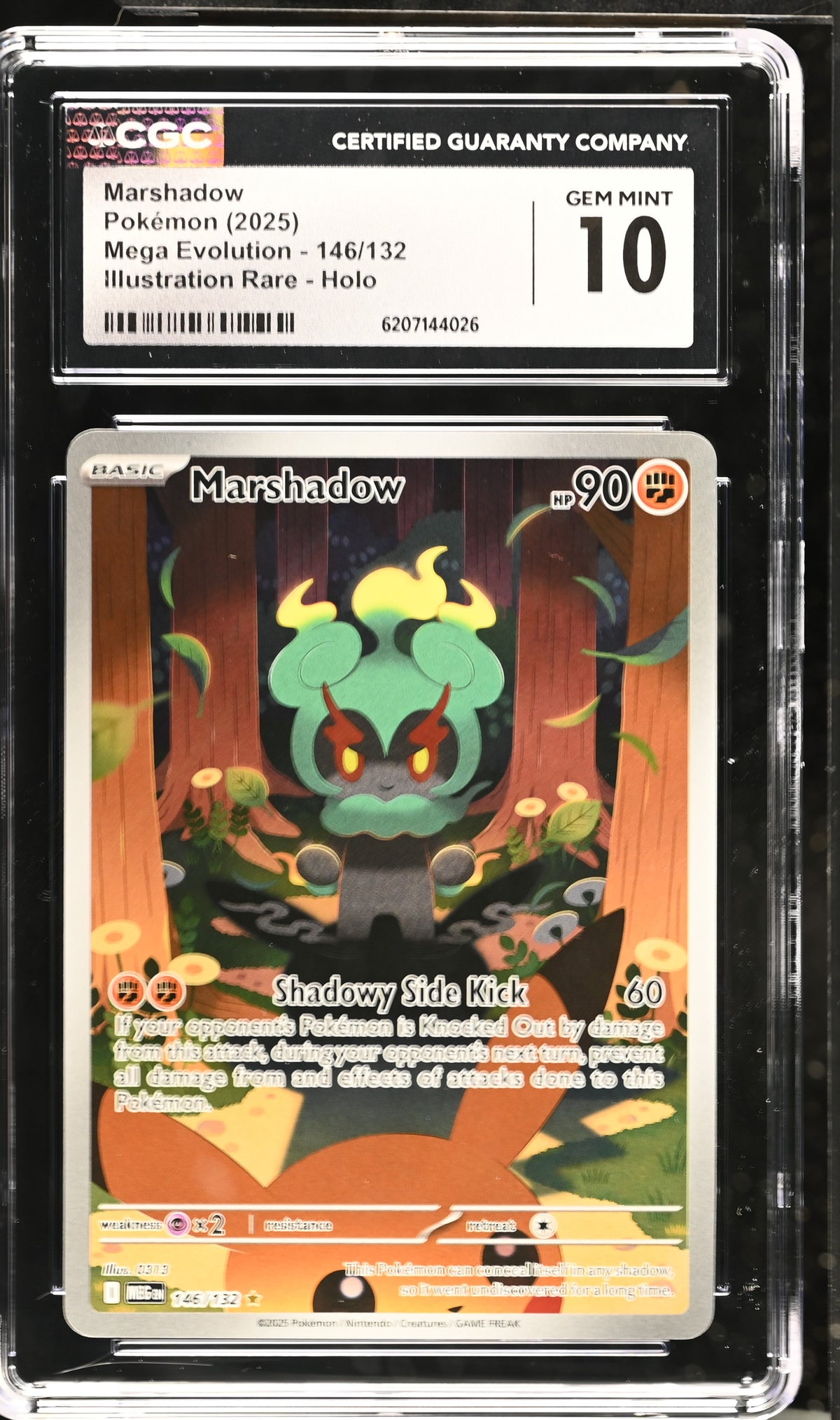 MARSHADOW 146/132 CGC 10 ILLUSTRATION RARE HOLO MEGA EVOLUTION POKEMON
