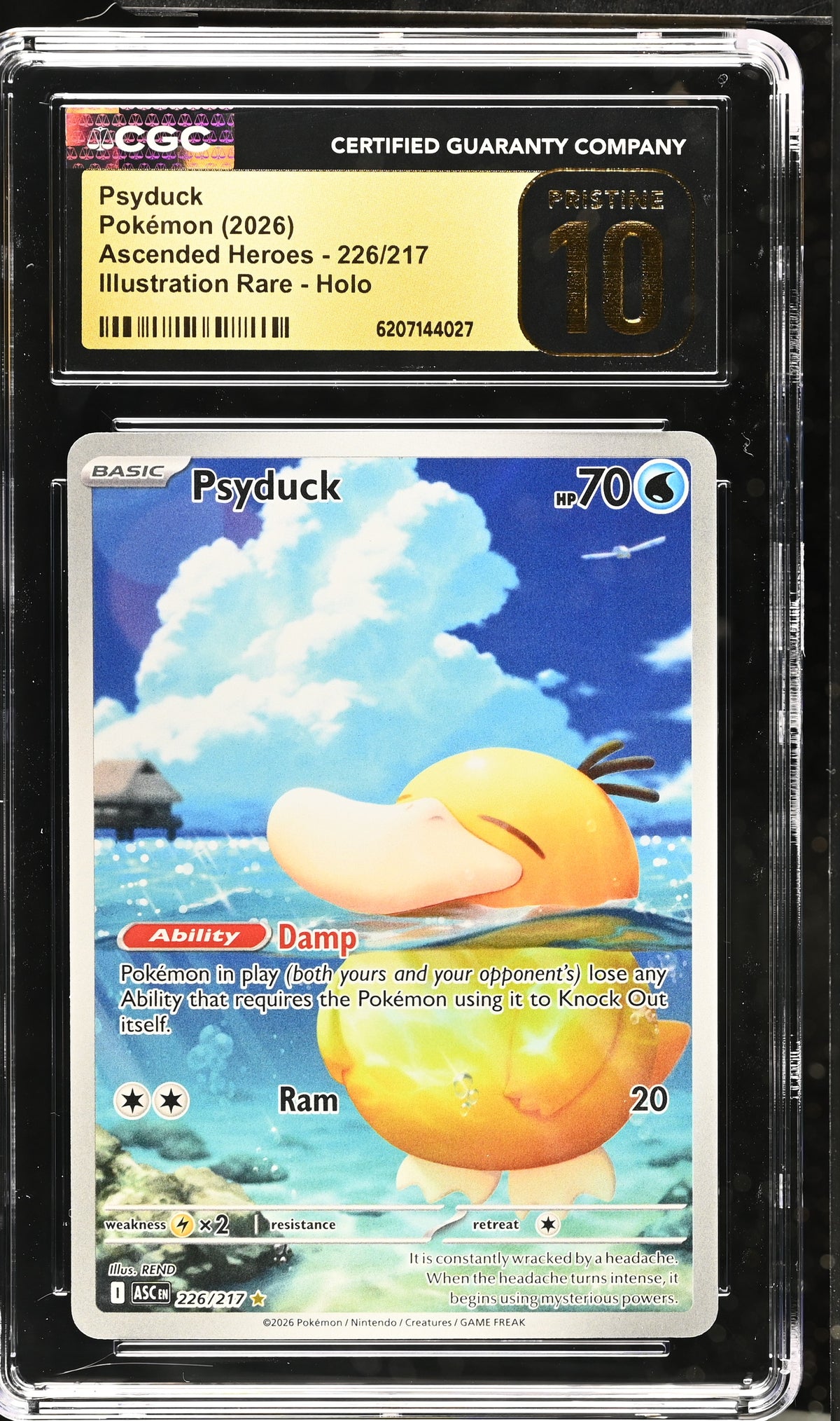 PSYDUCK 226/217 CGC 10 ILLUSTRATION RARE HOLO ASCENDED HEROES POKEMON