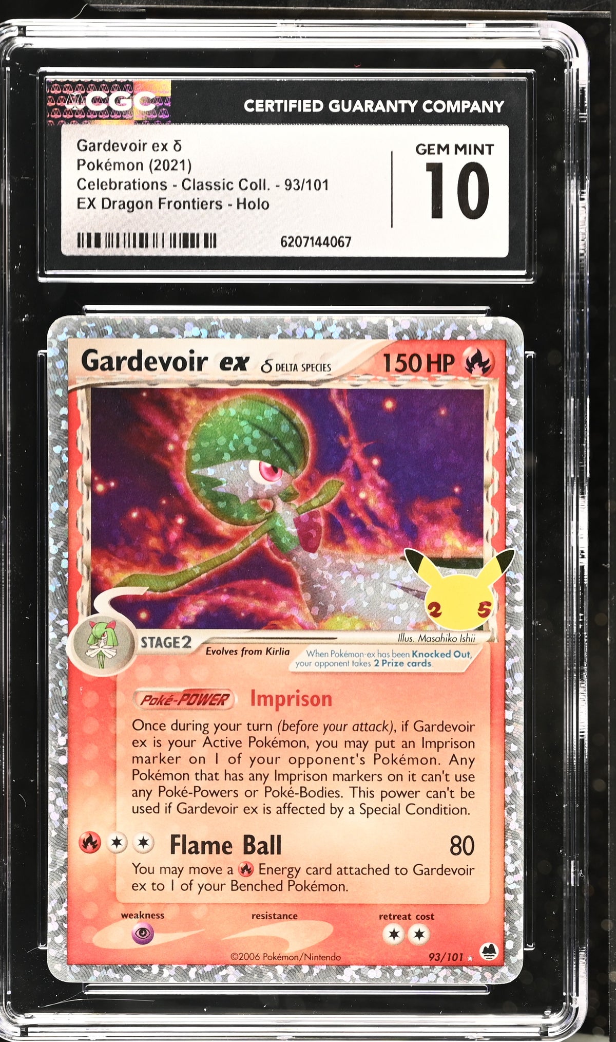 GARDEVOIR EX ´ 93/101 CGC 10 DRAGON FRONTIERS HOLO POKEMON