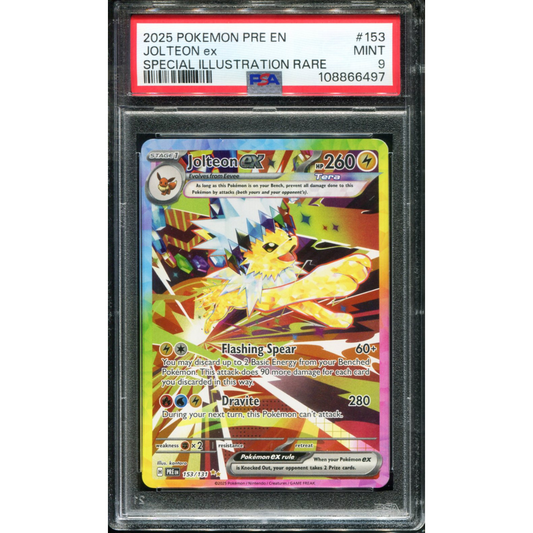 POKEMON TCG - JOLTEON EX 153/131 PSA 9 PRISMATIC EVOLUTIONS SPECIAL ILLUSTRATION RARE