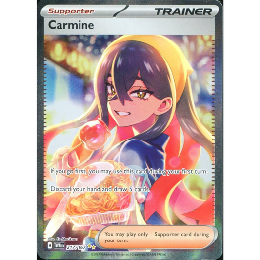 POKEMON TCG - CARMINE 217/167 TWILIGHT MASQUERADE SPECIAL ILLUSTRATION RARE