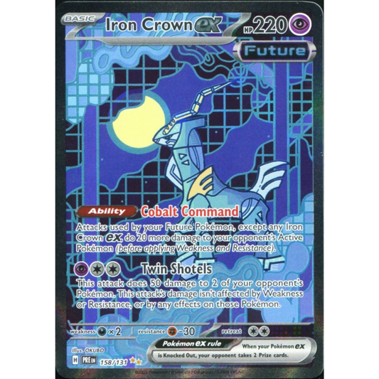 POKEMON TCG - IRON CROWN EX 158/131 PRISMATIC EVOLUTIONS SPECIAL ILLUSTRATION RARE