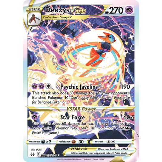 POKEMON TCG - DEOXYS VSTAR GG46/GG70 CROWN ZENITH ALTERNATE ART