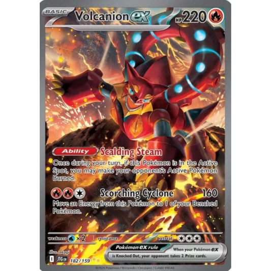 POKEMON TCG - VOLCANION EX 182/159 JOURNEY TOGETHER SPECIAL ILLUSTARTION RARE