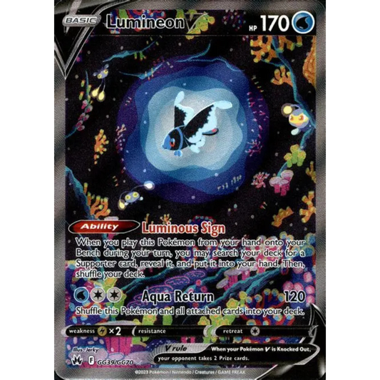 POKEMON TCG - LUMINEON V GG39/GG70 CROWN ZENITH ALTERNATE ART
