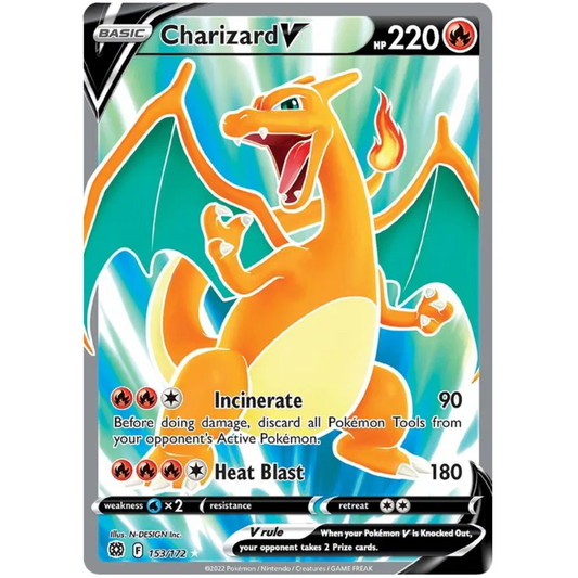 POKEMON TCG - CHARIZARD V 153/172 BRILLIANT STARS FULL ART
