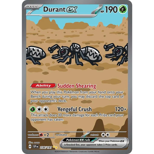 POKEMON TCG - DURANT EX 236/191 SURGING SPARKS SPECIAL ILLUSTRATION RARE