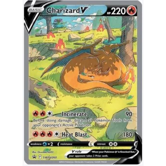 POKEMON TCG - CHARIZARD V SWSH260 CHARIZARD UPC FULL ART PROMO