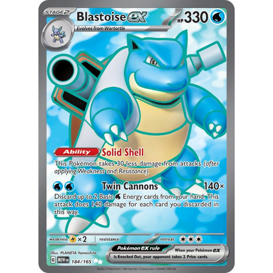POKEMON TCG - BLASTOISE EX 184/165 151 FULL ART