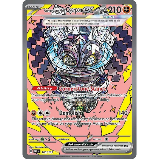 POKEMON TCG - CORNERSTONE MASK OGERPON EX 160/131 PRISMATIC EVOLUTIONS SPECIAL ILLUSTRATION RARE