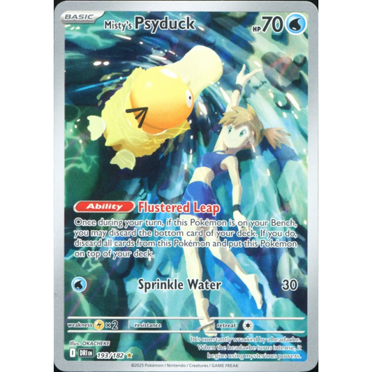 POKEMON TCG - MISTY'S PSYDUCK 193/182 DESTINED RIVALS ILLUSTRATION RARE