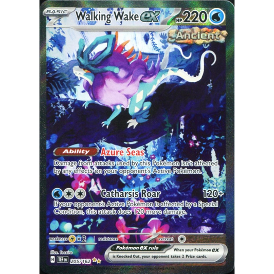 POKEMON TCG - WALKING WAKE EX 205/162 TEMPORAL FORCES SPECIAL ILLUSTRATION RARE