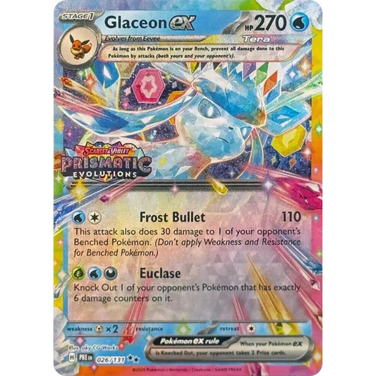 POKEMON TCG - GLACEON EX 026/131 PRISMATIC SURPRISE BOX STAMPED PROMO SEALED