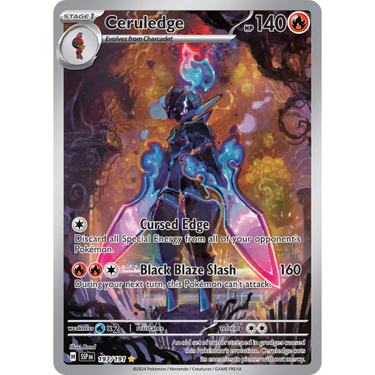 POKEMON TCG - CERULEDGE 197/191 SURGING SPARKS ILLUSTRATION RARE