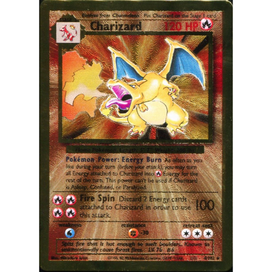 POKEMON TCG - CHARIZARD 4/102 CELEBRATIONS UPC METAL PROMO