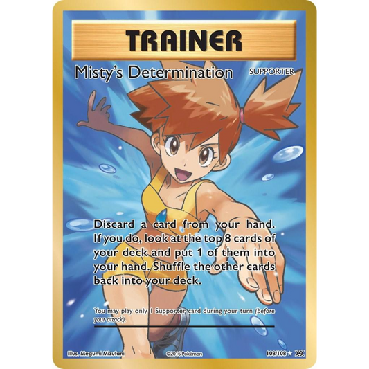 POKEMON TCG - MISTY'S DETERMINATION 108/108 EVOLUTIONS FULL ART