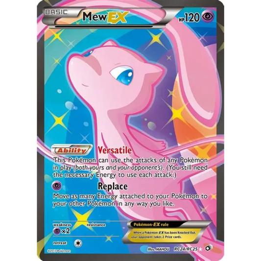 POKEMON TCG - MEW EX RC24/RC25 LEGENDARY TREASURES RADIANT COLLECTION MP