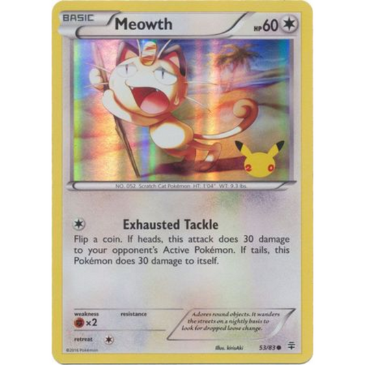 POKEMON TCG - MEOWTH 53/83 GENERATIONS PROMO HOLO SEALED