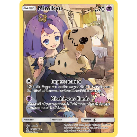 POKEMON TCG - MIMIKYU 245/236 COSMIC ECLIPSE SECRET RARE