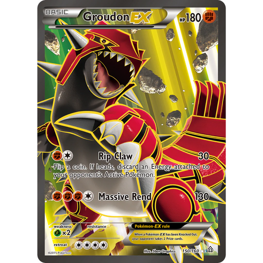 POKEMON TCG - GROUDON EX 150/160 PRIMAL CLASH FULL ART LP