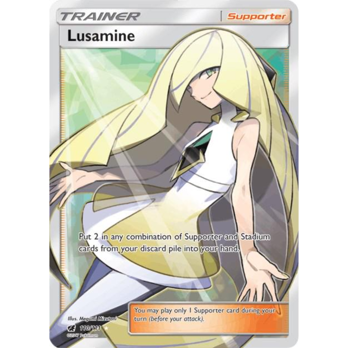POKEMON TCG - LUSAMINE 110/111 CRIMSON INVASION FULL ART HP