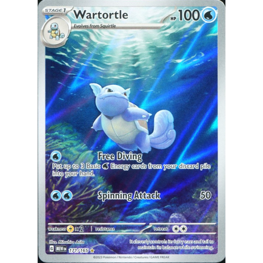 POKEMON TCG - WARTORTLE 171/165 151 ILLUSTRATION RARE