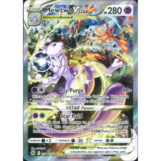 POKEMON TCG - MEWTWO VSTAR GG44/GG70 CROWN ZENITH ALTERNATE ART