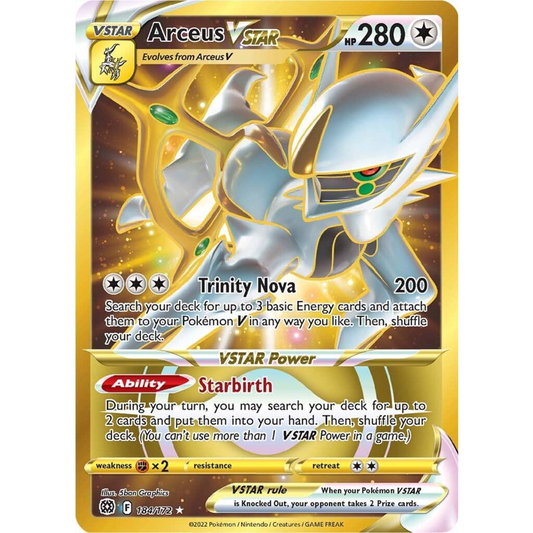 POKEMON TCG - ARCEUS VSTAR 184/172 BRILLIANT STARS SECRET RARE