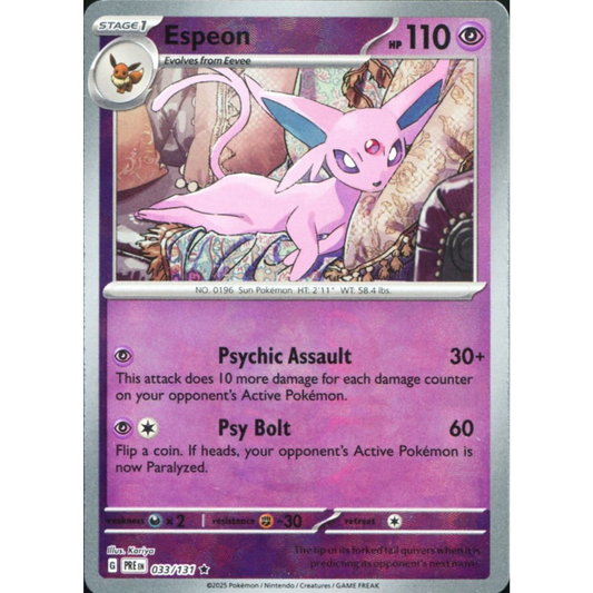 POKEMON TCG - ESPEON 033/131 MASTER BALL REVERSE HOLO