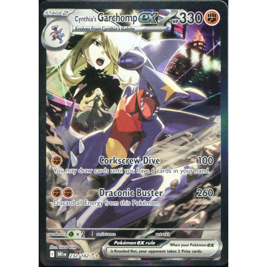 POKEMON TCG - CYNTHIA'S GARCHOMP EX 232/182 DESTINED RIVALS SPECIAL ILLUSTRATION RARE