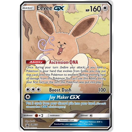 POKEMON TCG - EEVEE GX SM233 BLACK STAR PROMO FULL ART LP