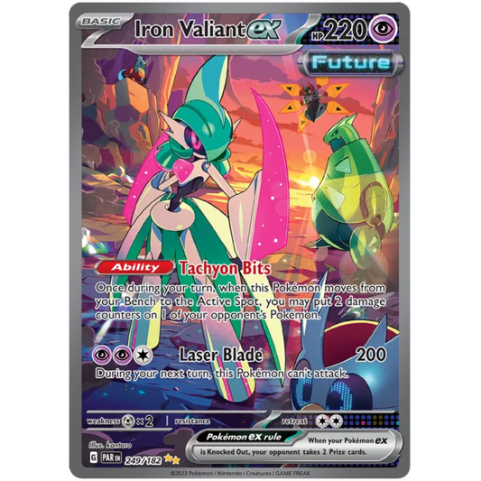 POKEMON TCG - IRON VIALIANT EX 249/182 PARADOX RIFT SPECIAL ILLUSTATION RARE