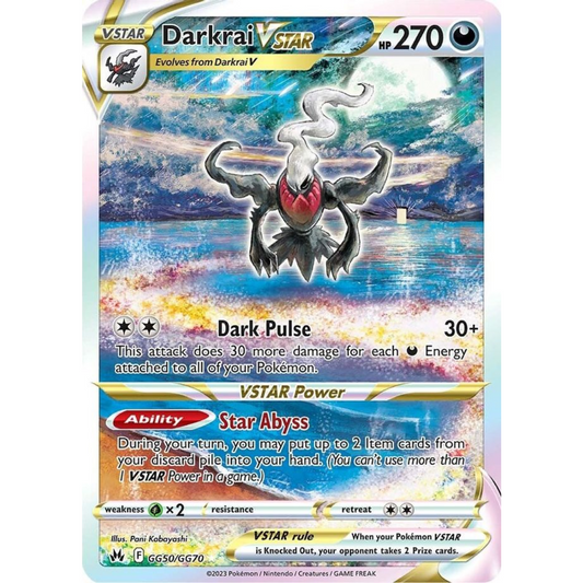 POKEMON TCG - DARKRAI VSTAR GG50/GG70 CROWN ZENITH GALARIAN GALLERY