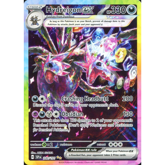 POKEMON TCG - HYDREIGON EX 240/191 SURGING SPARKS SPECIAL ILLUSTRATION RARE