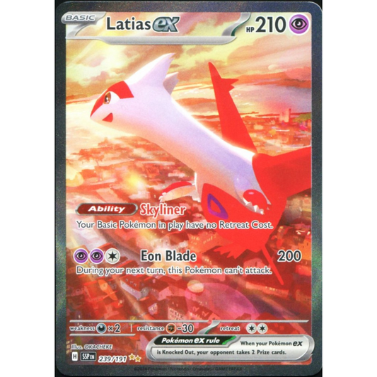 POKEMON TCG - LATIAS EX 239/191 SURGING SPARKS SPECIAL ILLUSTRATION RARE