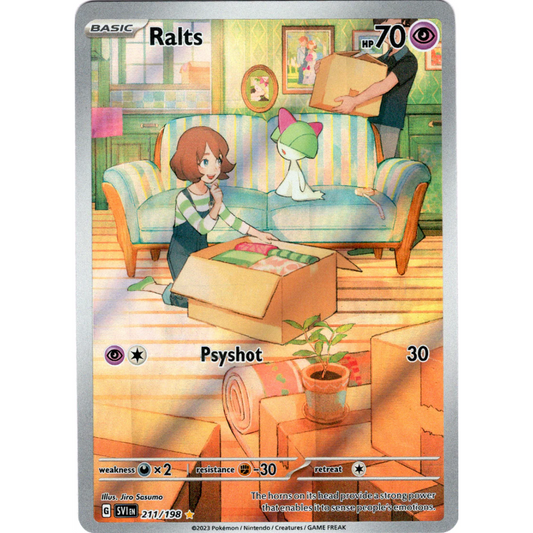 POKEMON TCG - RALTS 211/198 SCARTLET & VIOLET BASE SET ILLUSTRATION RARE
