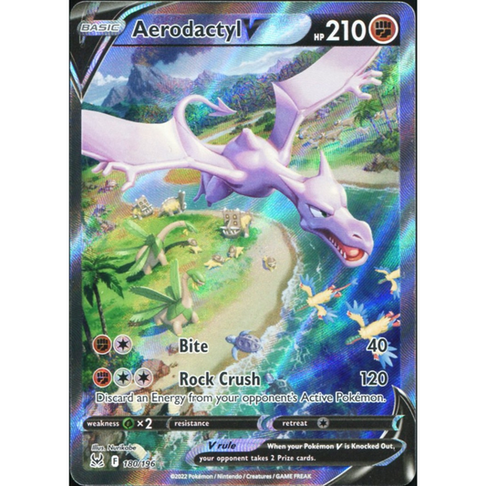 POKEMON TCG - AERODACTYL V 180/196 LOST ORIGIN ALTERNATE ART