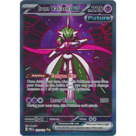 POKEMON TCG - IRON VALIANT EX 157/131 PRISMATIC EVOLUTIONS SPECIAL ILLUSTRATION RARE