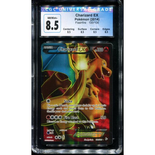 POKEMON TCG - CHARIZARD EX 100/106 POKEMON CGC 8.5 XY FLASHFIRE FULL ART