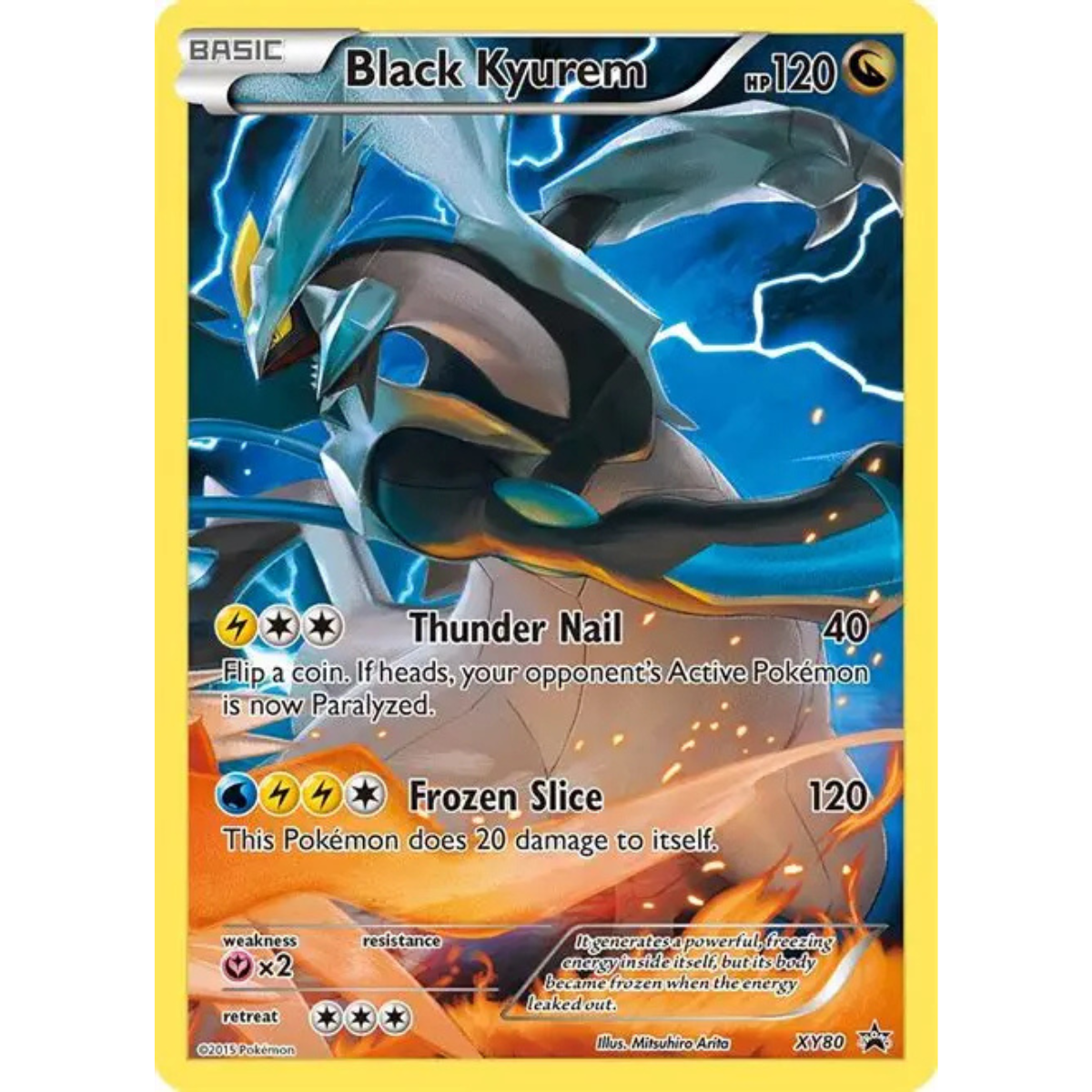 POKEMON TCG - BLACK KYUREM XY80 XY BLACK STAR PROMO FULL ART